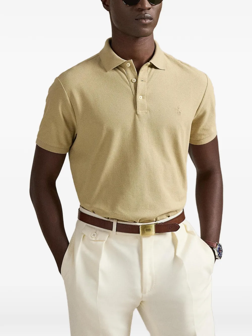 Polo Ralph Lauren Poloshirt met geborduurd logo Beige