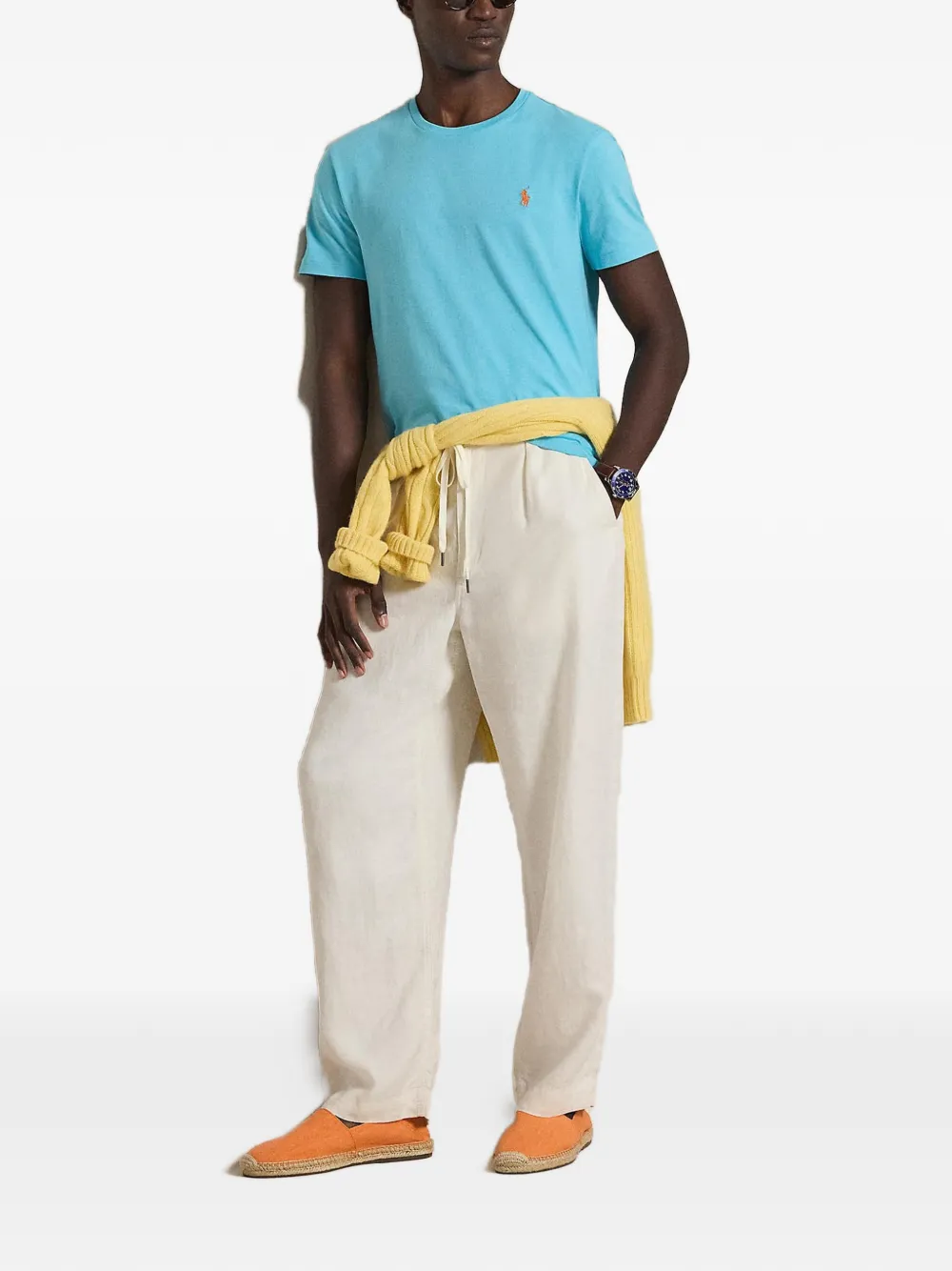 Polo Ralph Lauren T-shirt met geborduurd logo Blauw