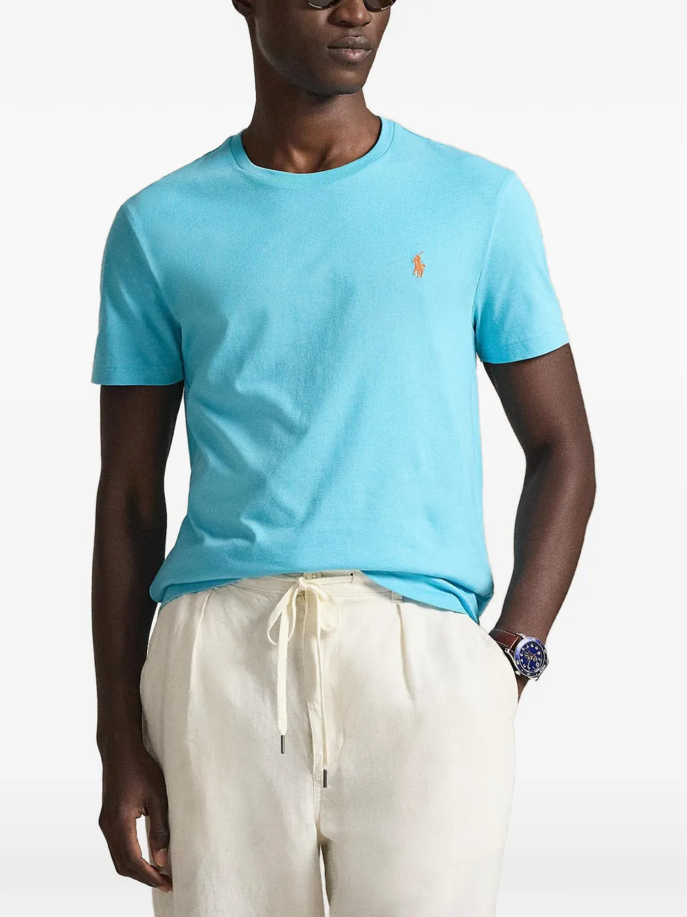 Polo Ralph Lauren T-shirt met geborduurd logo Blauw