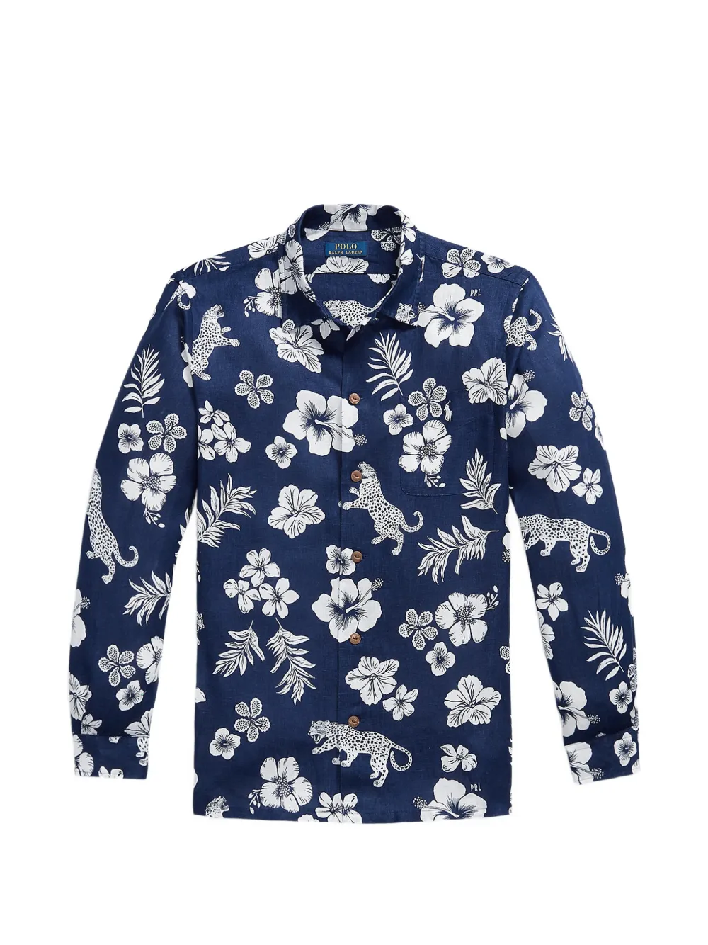 Polo Ralph Lauren jaguar tropical-print shirt - Blu