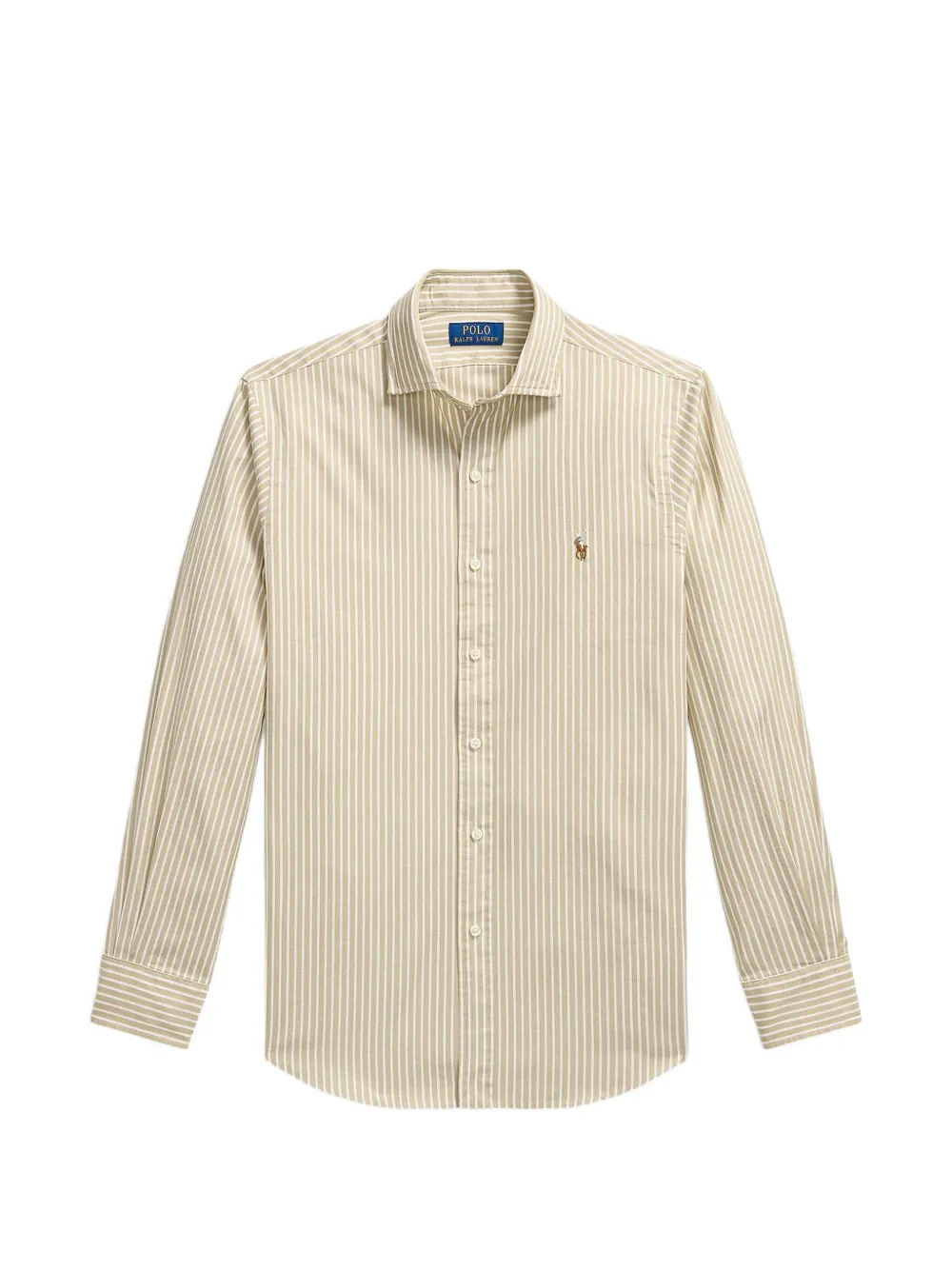 Polo Ralph Lauren striped embroidered-logo shirt - Nude