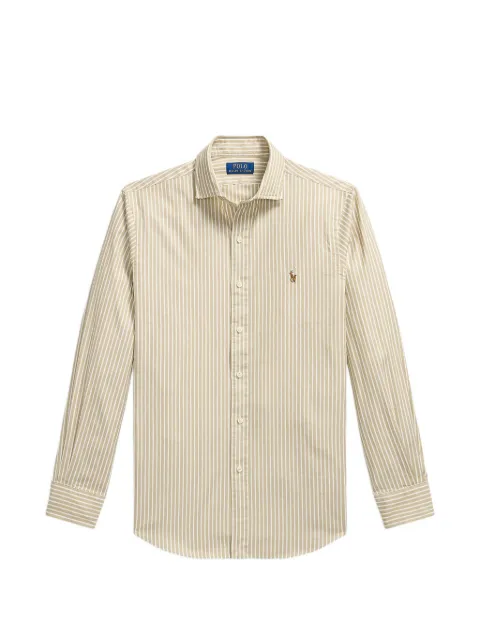 Polo Ralph Lauren striped embroidered-logo shirt