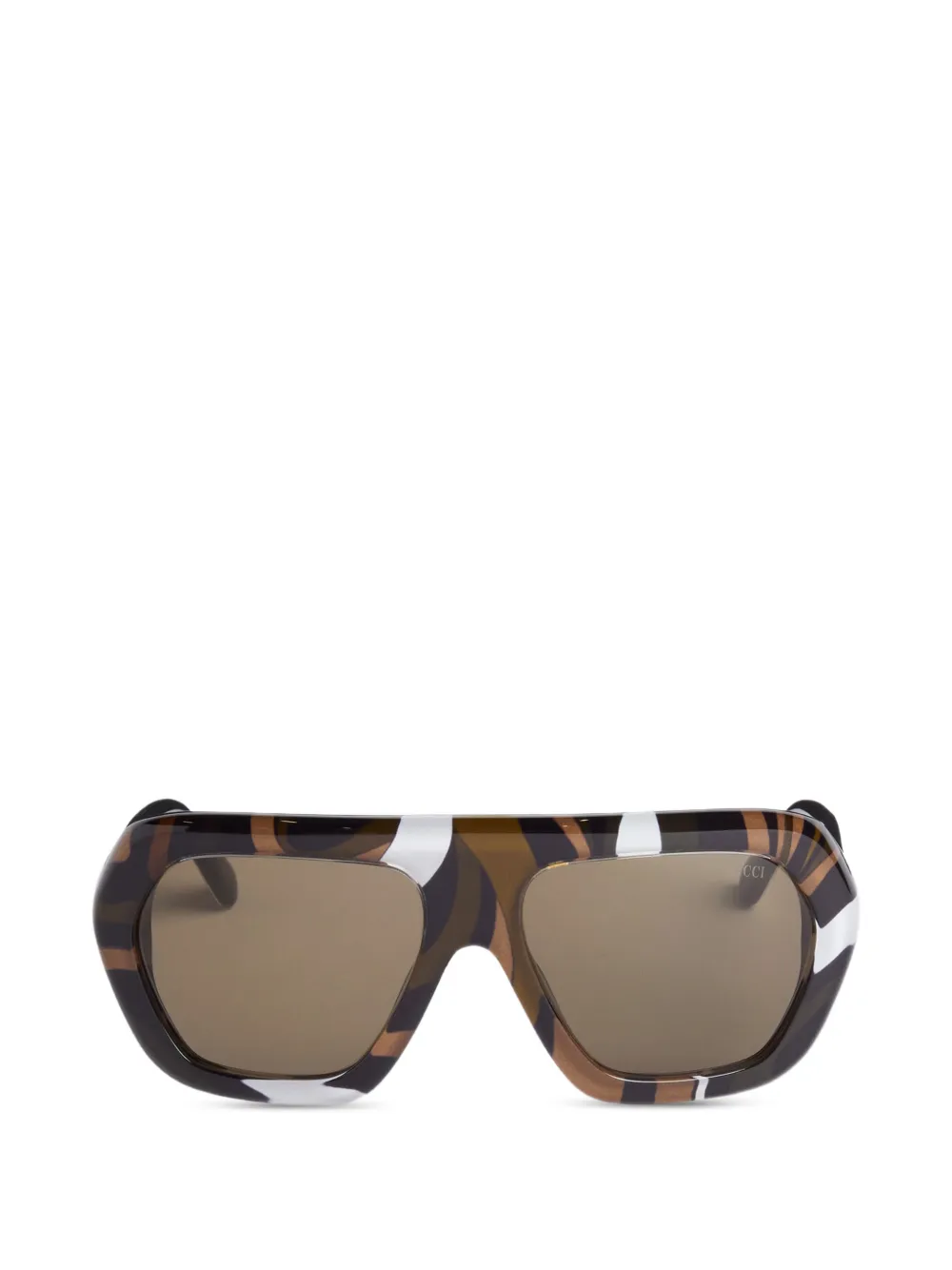 PUCCI Marmo geometric sunglasses - Marrone