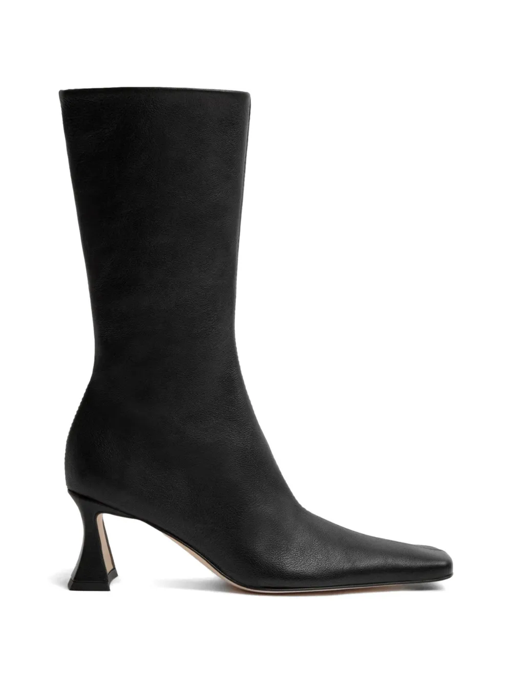 Miista Araxi Square-toe Leather Ankle Boots In Black