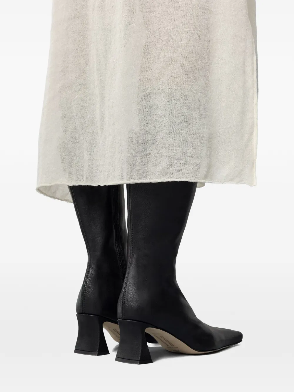 Miista Araxi square-toe leather ankle boots Zwart