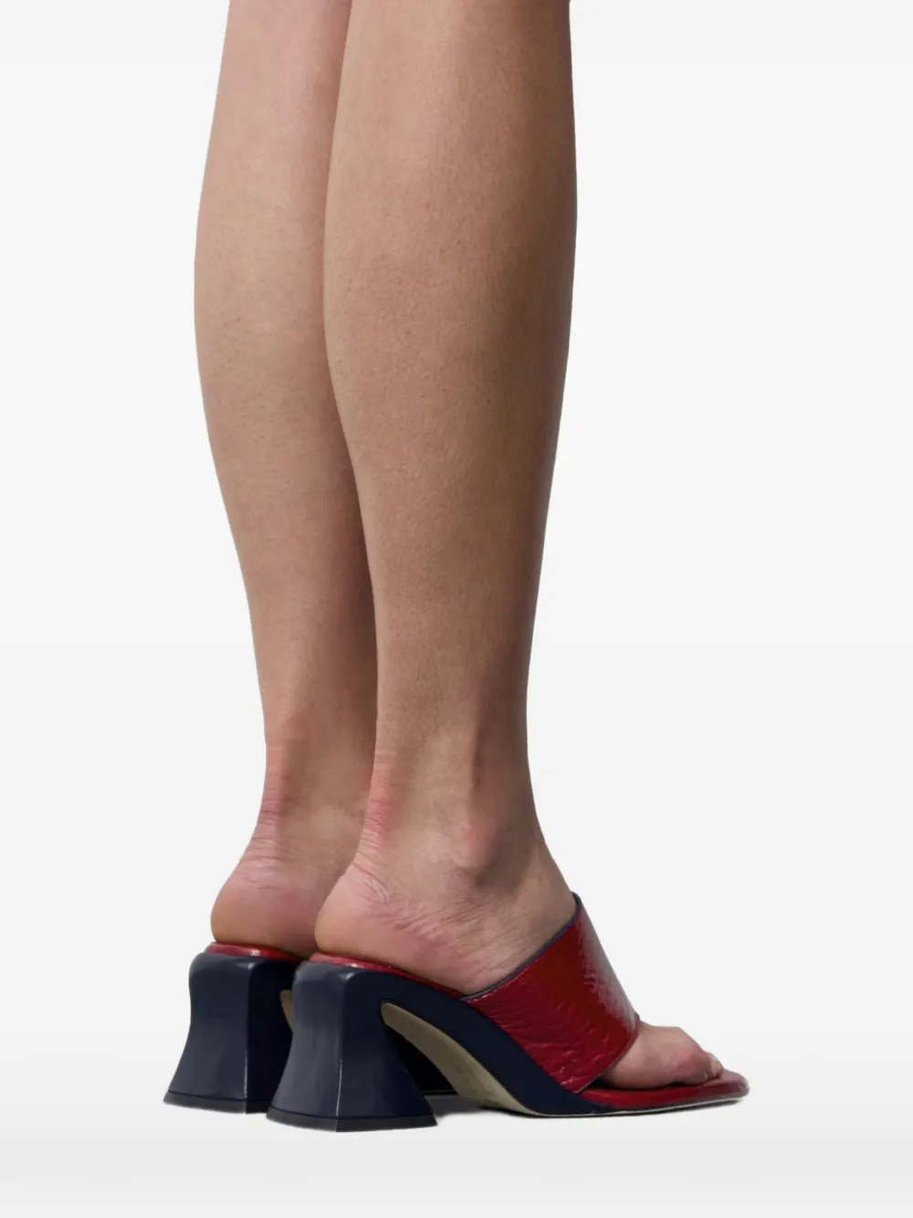 Miista Ernie leather heeled sandals Rood