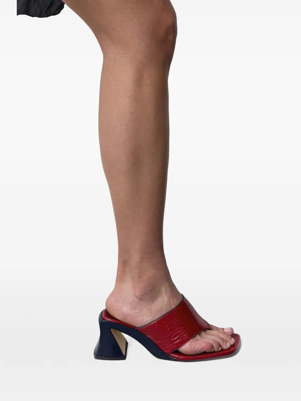 Miista Ernie leather heeled sandals Rood