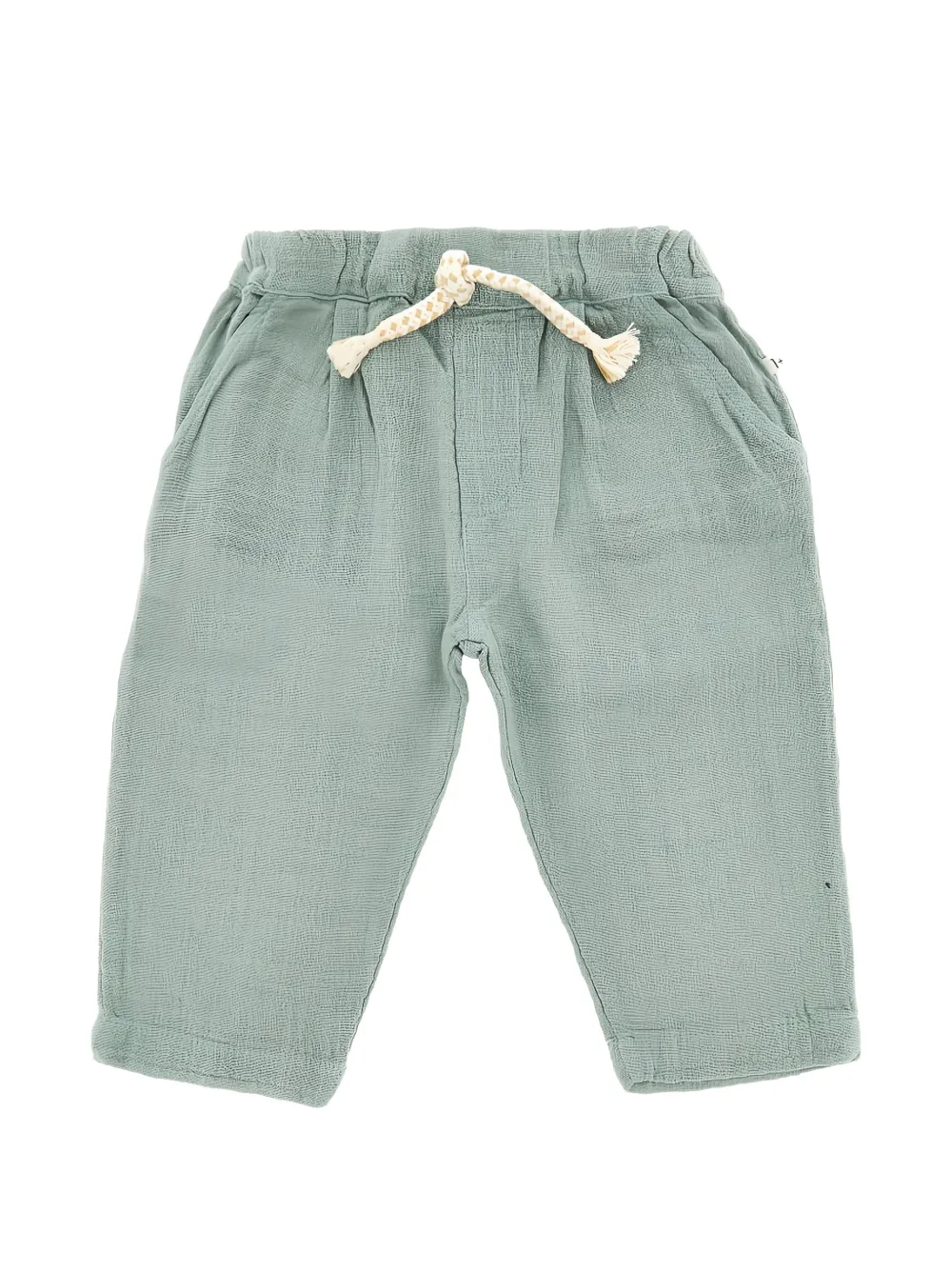 1+ In The Family drawstring-waist crinkled-effect trousers - Verde