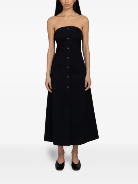 SAMSOE SAMSOE Sahya strapless button-front dress