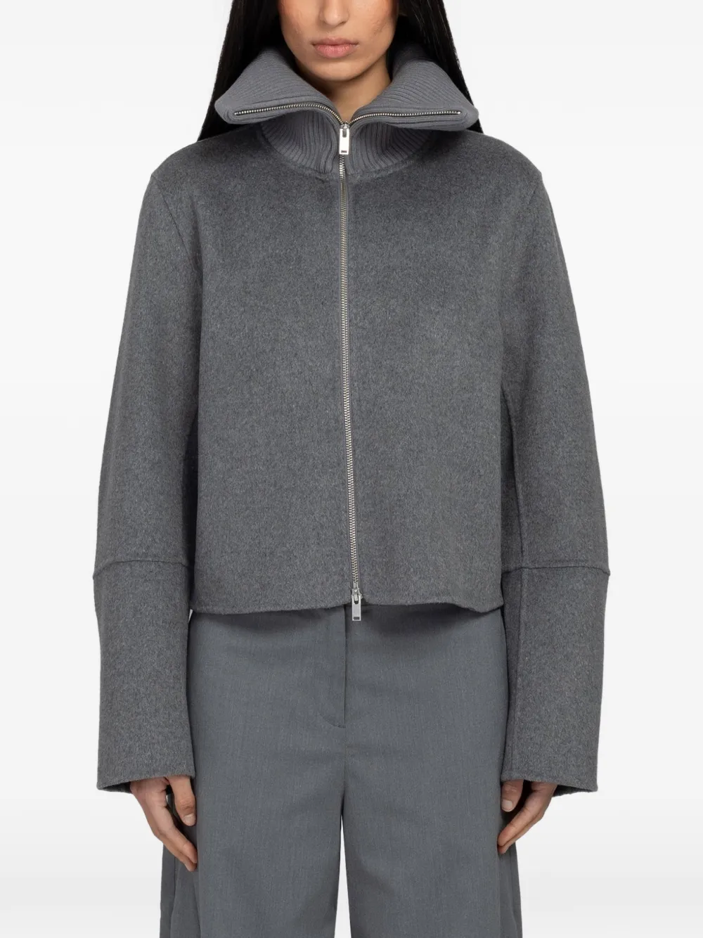 SAMSOE SAMSOE Sacleo ribbed-neck jacket - Grey