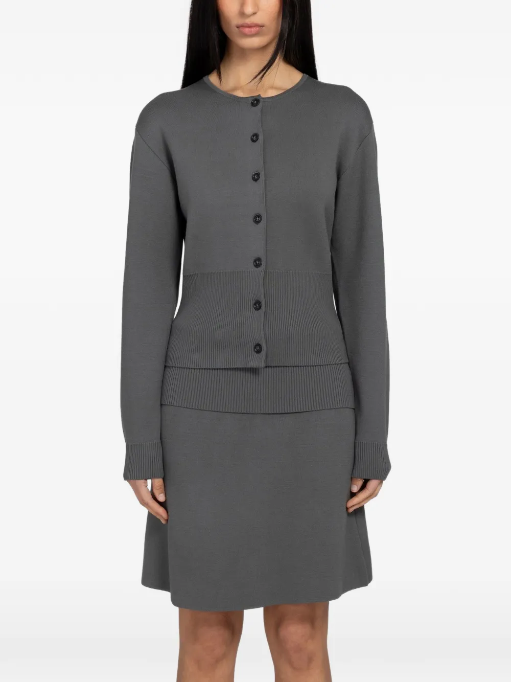 SAMSOE SAMSOE Saane ribbed-knit cardigan - Grey