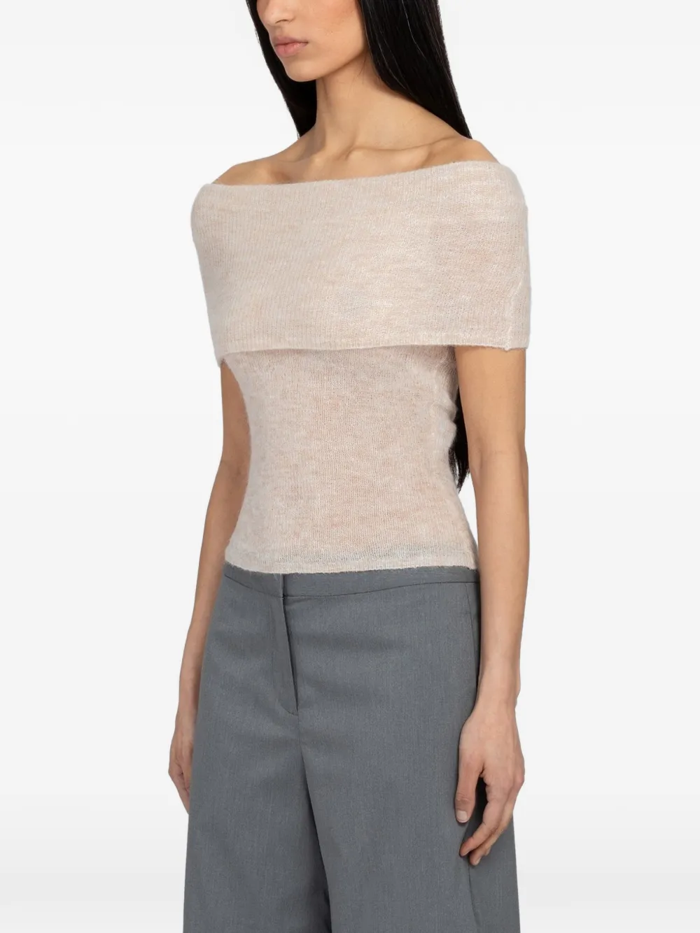  Samsoe Samsoe Top Sahera Con Hombros Descubiertos - Neutro 
