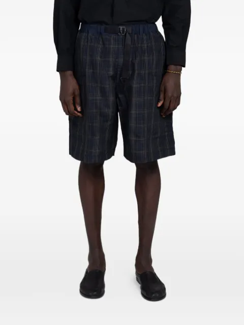 Comme des Garçons Homme check-pattern belted shorts