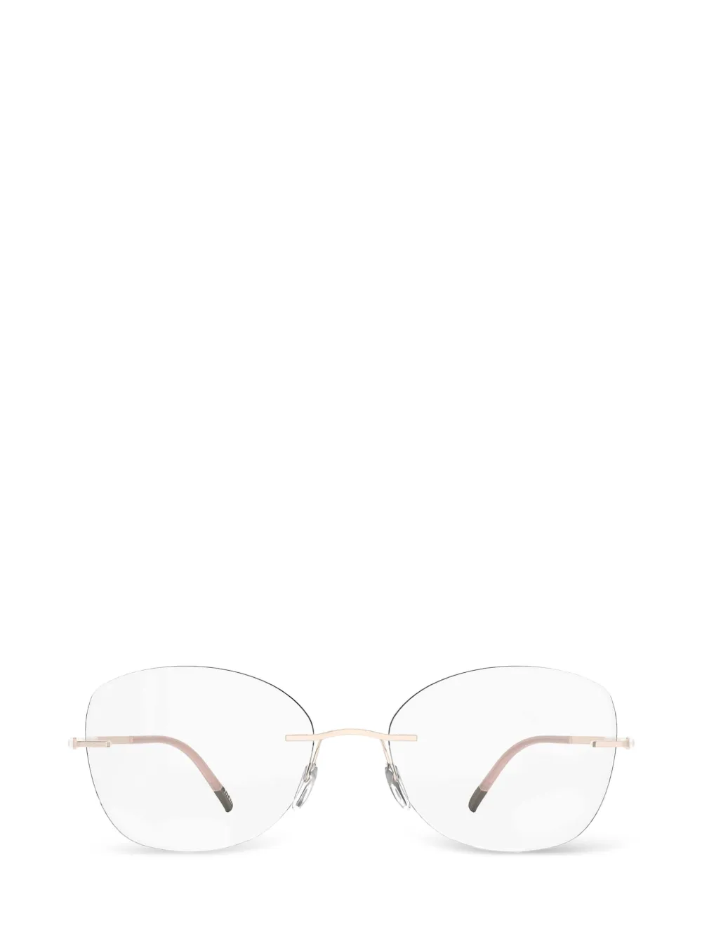 Silhouette Rimless Cat-eye Glasses In Pink