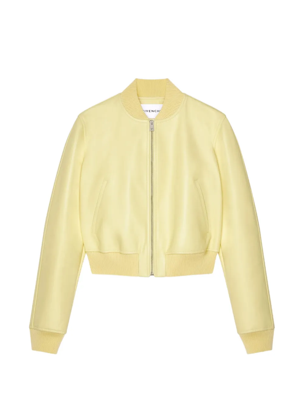 Givenchy cropped leather bomber jacket - Gelb