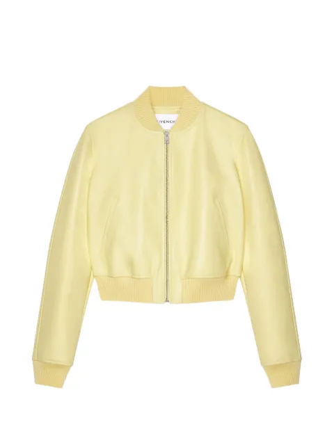 Givenchy cropped leather bomber jacket