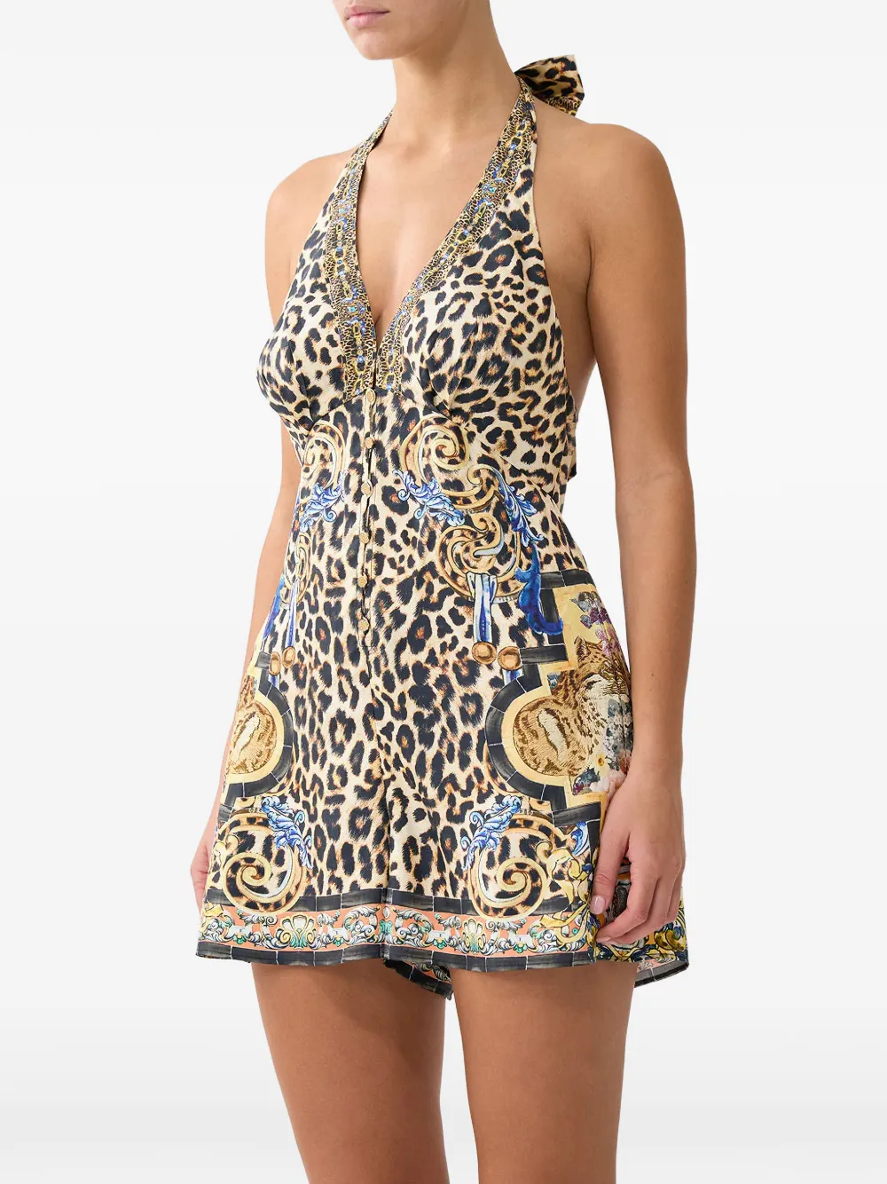 Camilla halterneck playsuit - Toni neutri