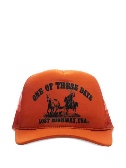 One Of These Days Lost Highway graphic-print cap