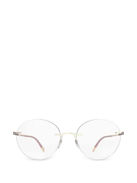 Silhouette rimless round-frame glasses
