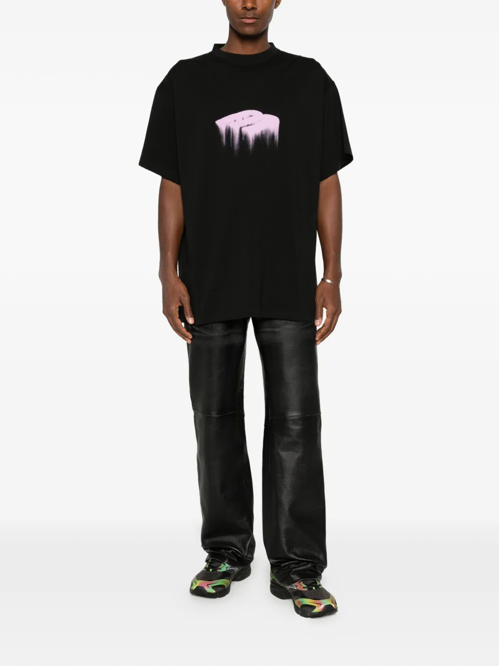 Balenciaga T-shirt met grafische print Zwart