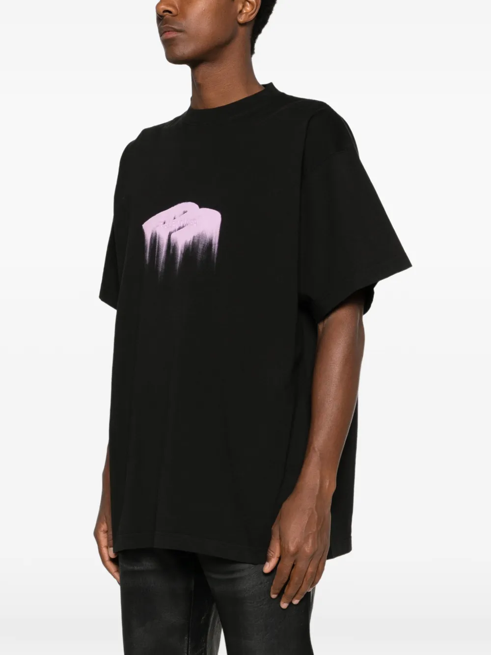 Balenciaga T-shirt met grafische print Zwart