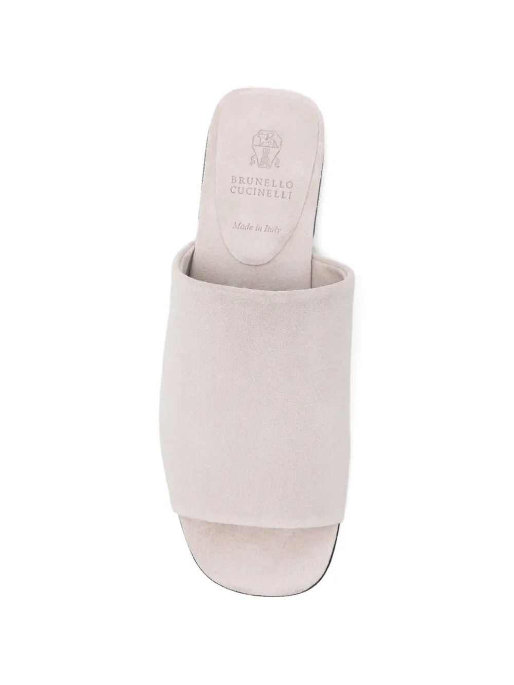 Brunello Cucinelli embellished suede sandals Beige