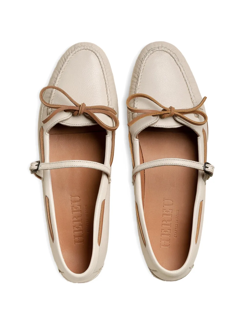 Hereu Lorea Mary Jane loafers Beige