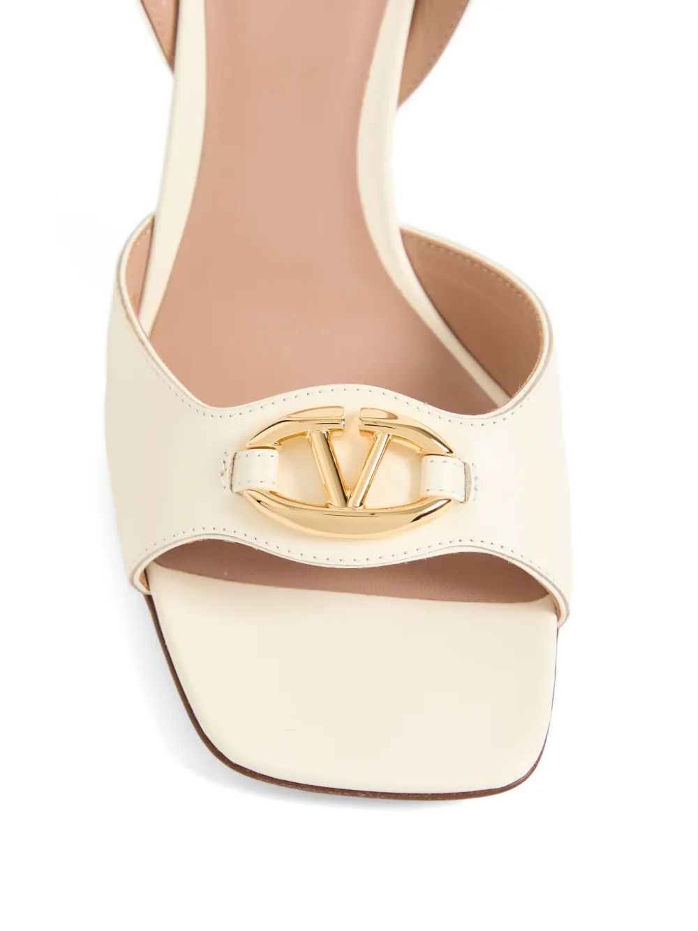 Valentino Garavani VLogo The Bold Edition kalfsleren sandalen 90 mm Beige