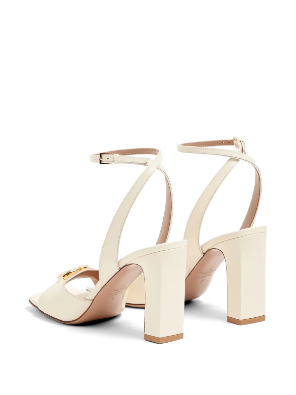 Valentino Garavani VLogo The Bold Edition kalfsleren sandalen 90 mm Beige