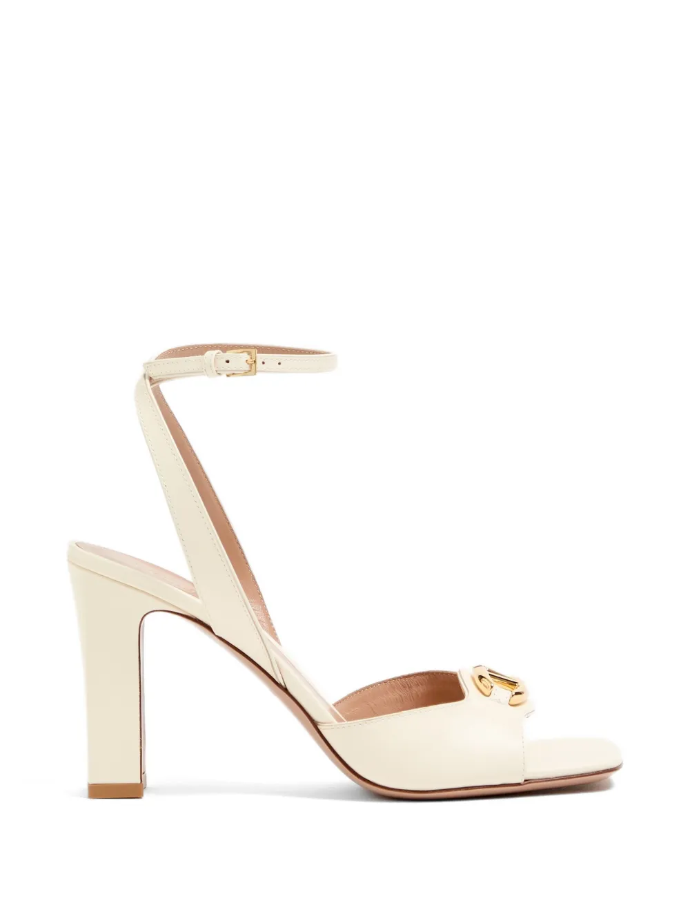 Valentino Garavani Vlogo The Bold Edition Sandalen aus Kalbsleder 90mm - Nude