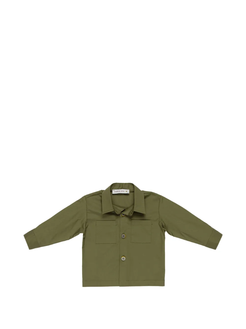 Manuel Ritz Kids patch-pocket button-up shirt - Verde