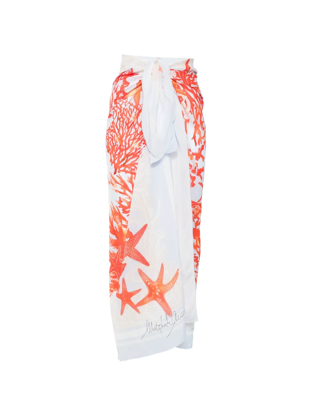 Mazzei coral-print sarong - Blau