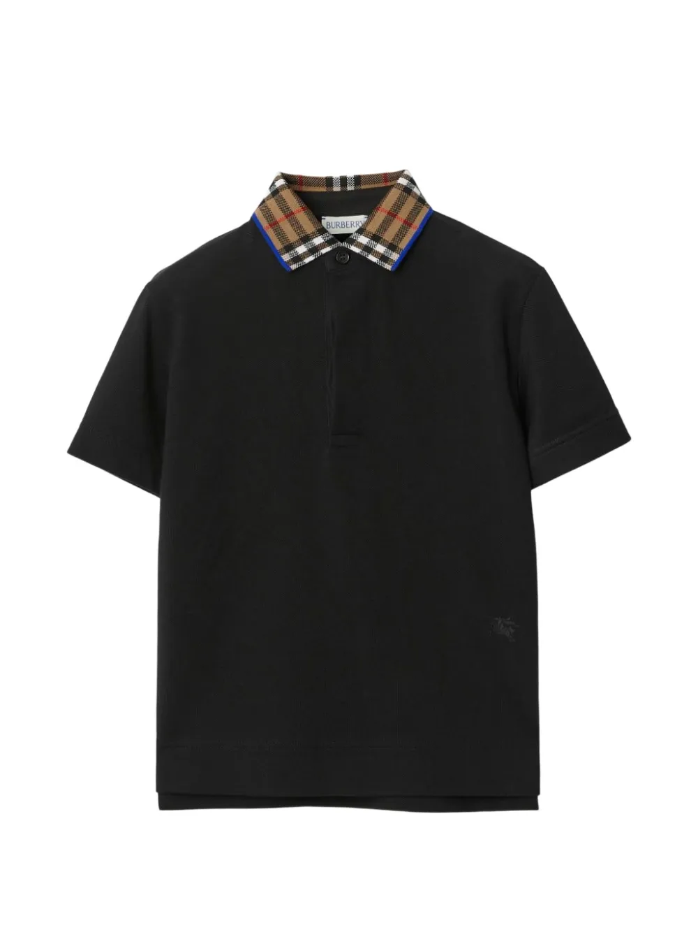 Burberry Kids contrast-collar polo shirt - Nero