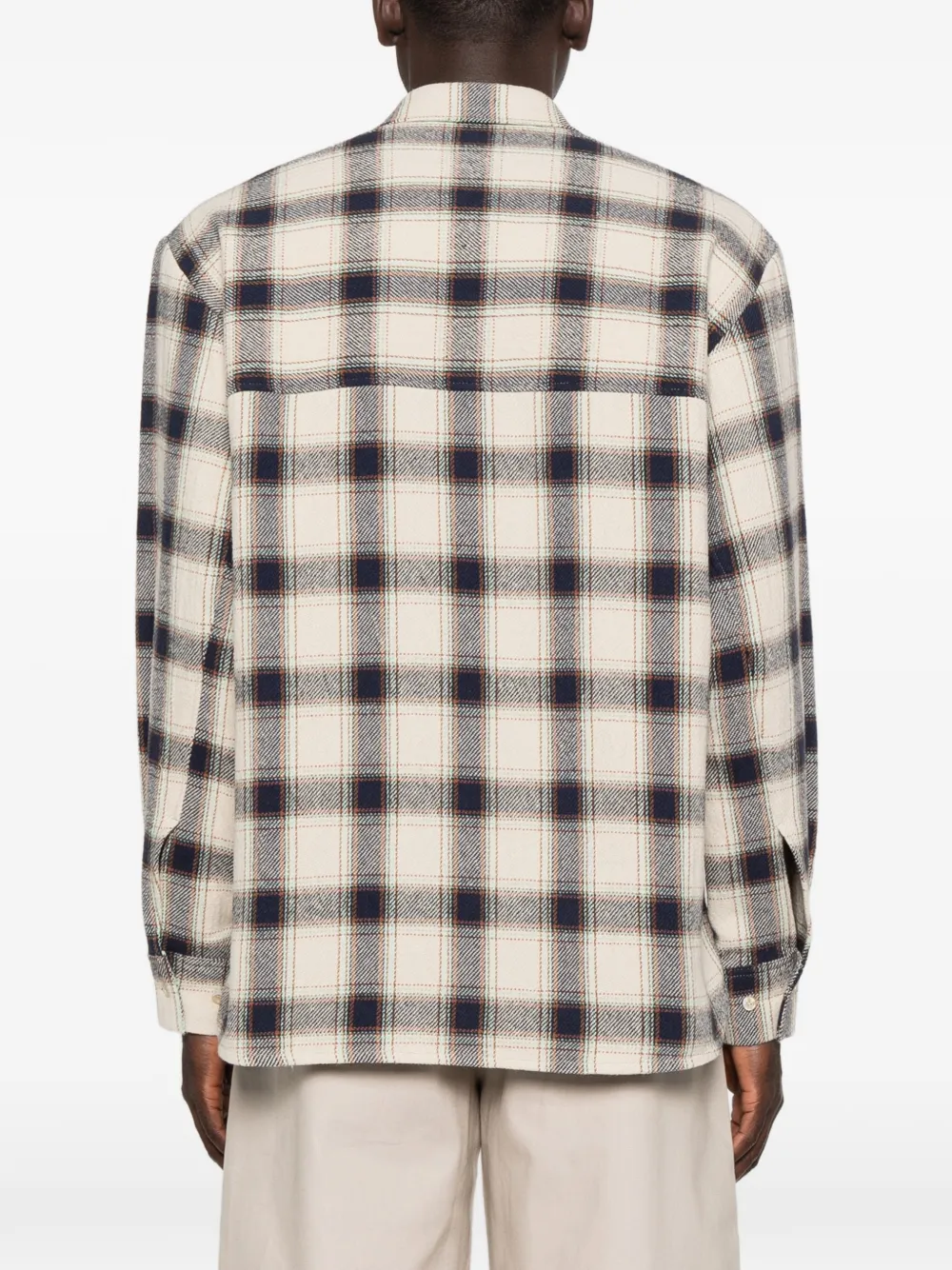 Séfr Wes check-pattern long-sleeve Shirt | Neutrals | FARFETCH JO