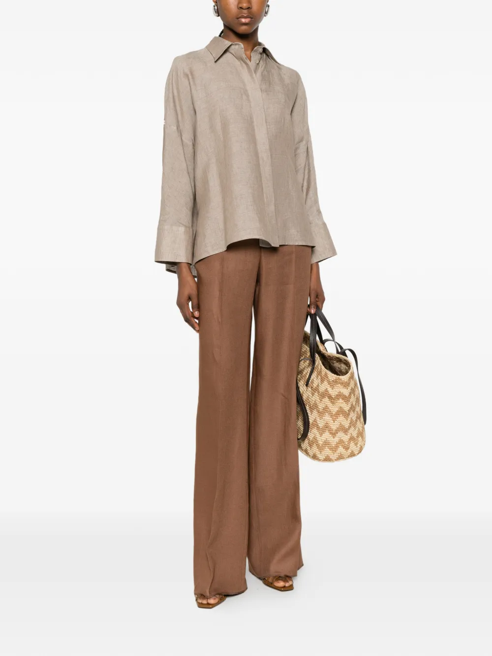 Tagliatore Geplooide pantalon Bruin