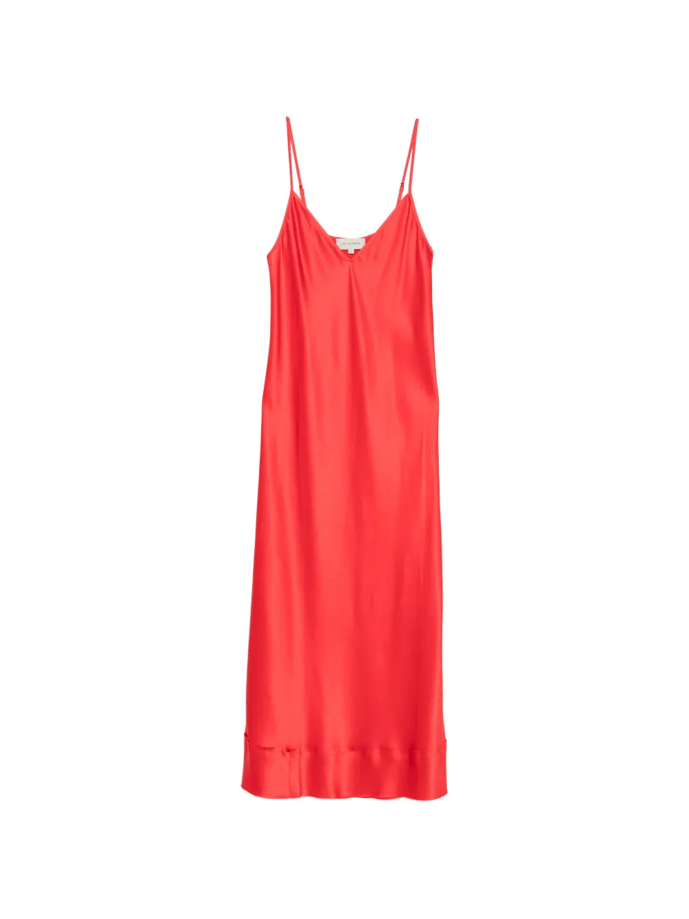 Lee Mathews satin-finish slip midi dress - Rosso