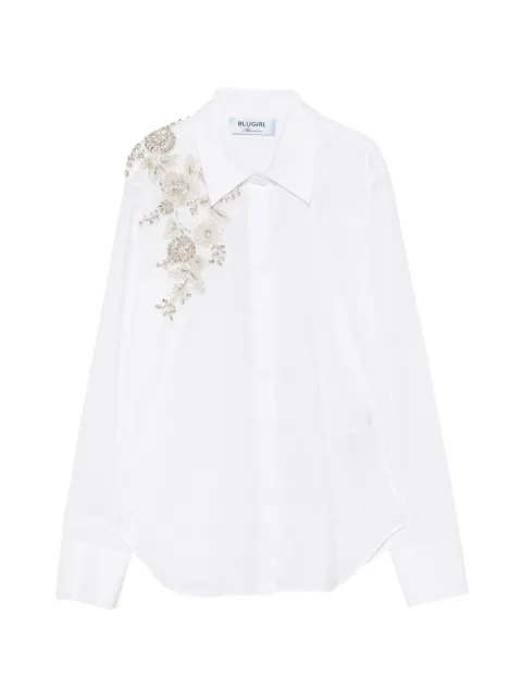 Blugirl floral-bead embellished shirt