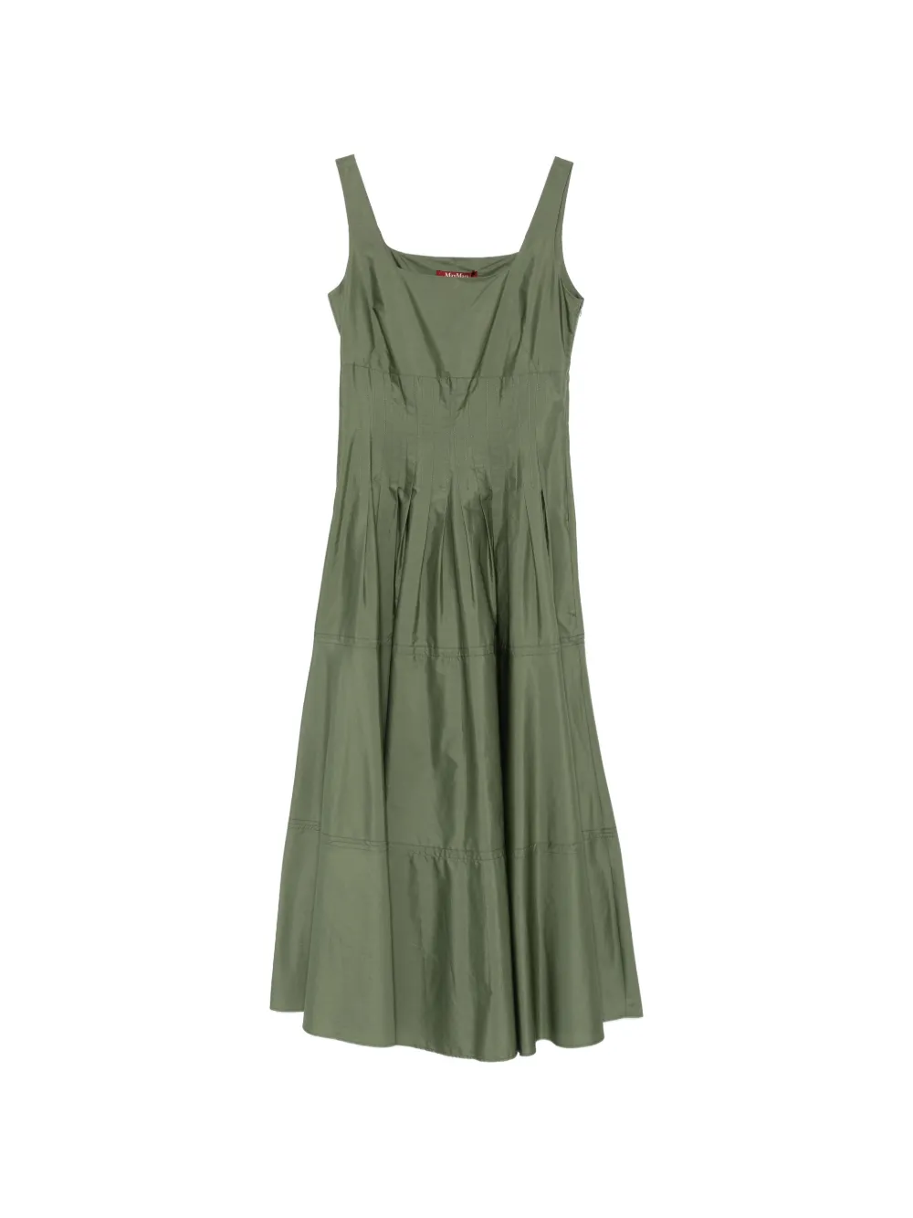 Max Mara Feltre pleated tiered dress - Green