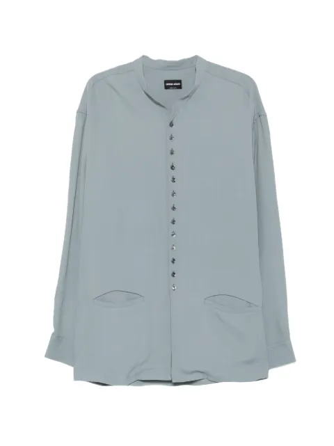 Giorgio Armani mandarin-collar button-front shirt