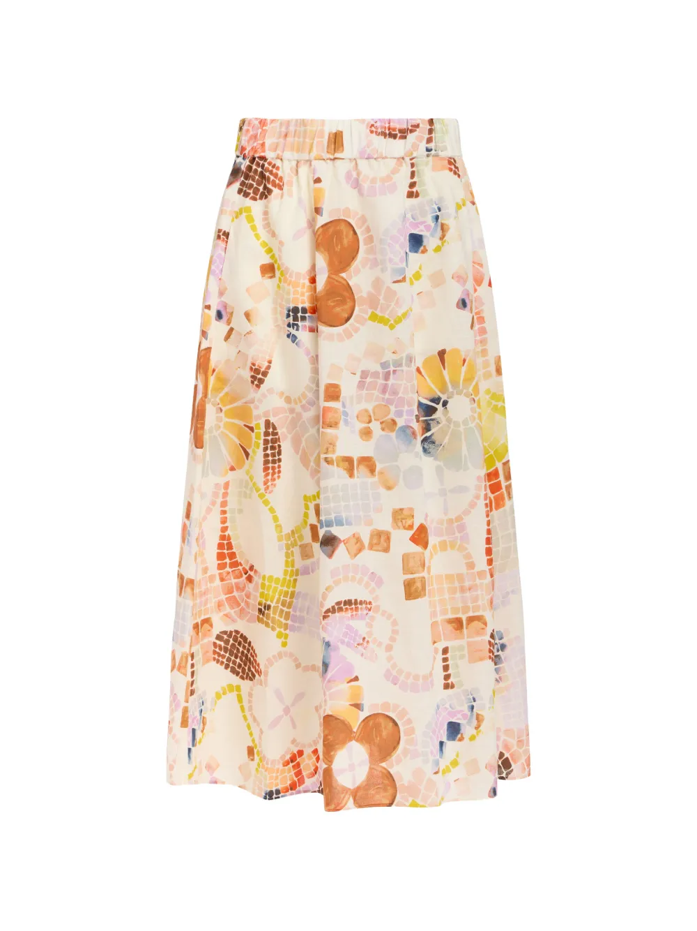 Marie Oliver Sasha mosaic-print skirt - Toni neutri