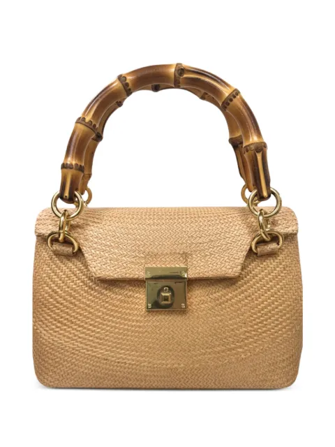 SERPUI Bolsa de ombro Jeanne com alça em bambu