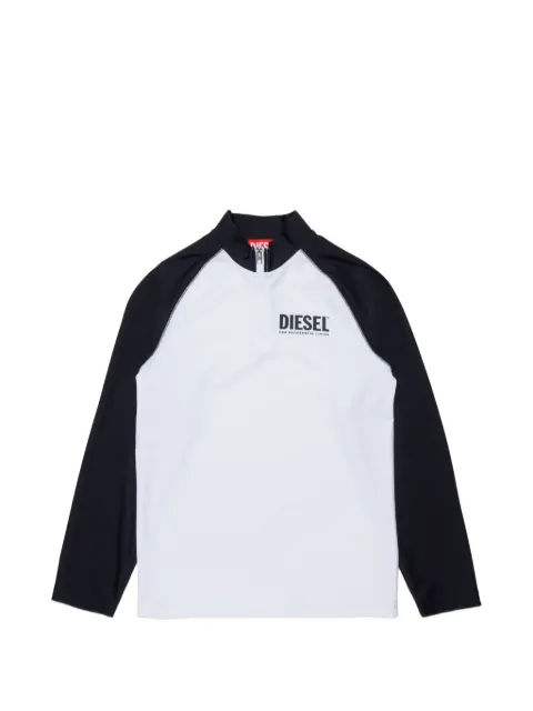 Diesel Kids Mtrus raglan-sleeve half-zip  swim shirt 