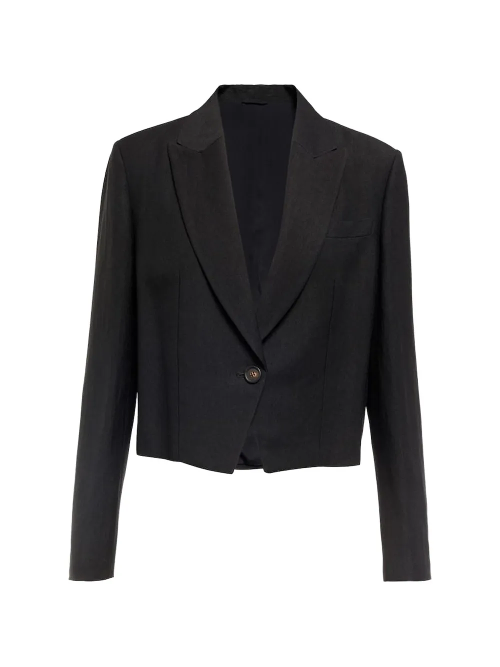 Brunello Cucinelli cropped single-breasted blazer - Nero
