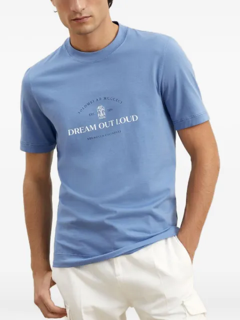 Brunello Cucinelli slogan-print T-shirt