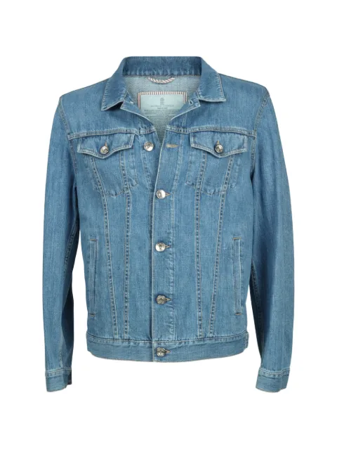 Brunello Cucinelli faded-wash denim jacket
