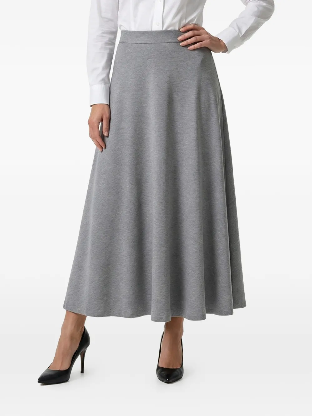 Brunello Cucinelli A-line midi skirt - Grigio