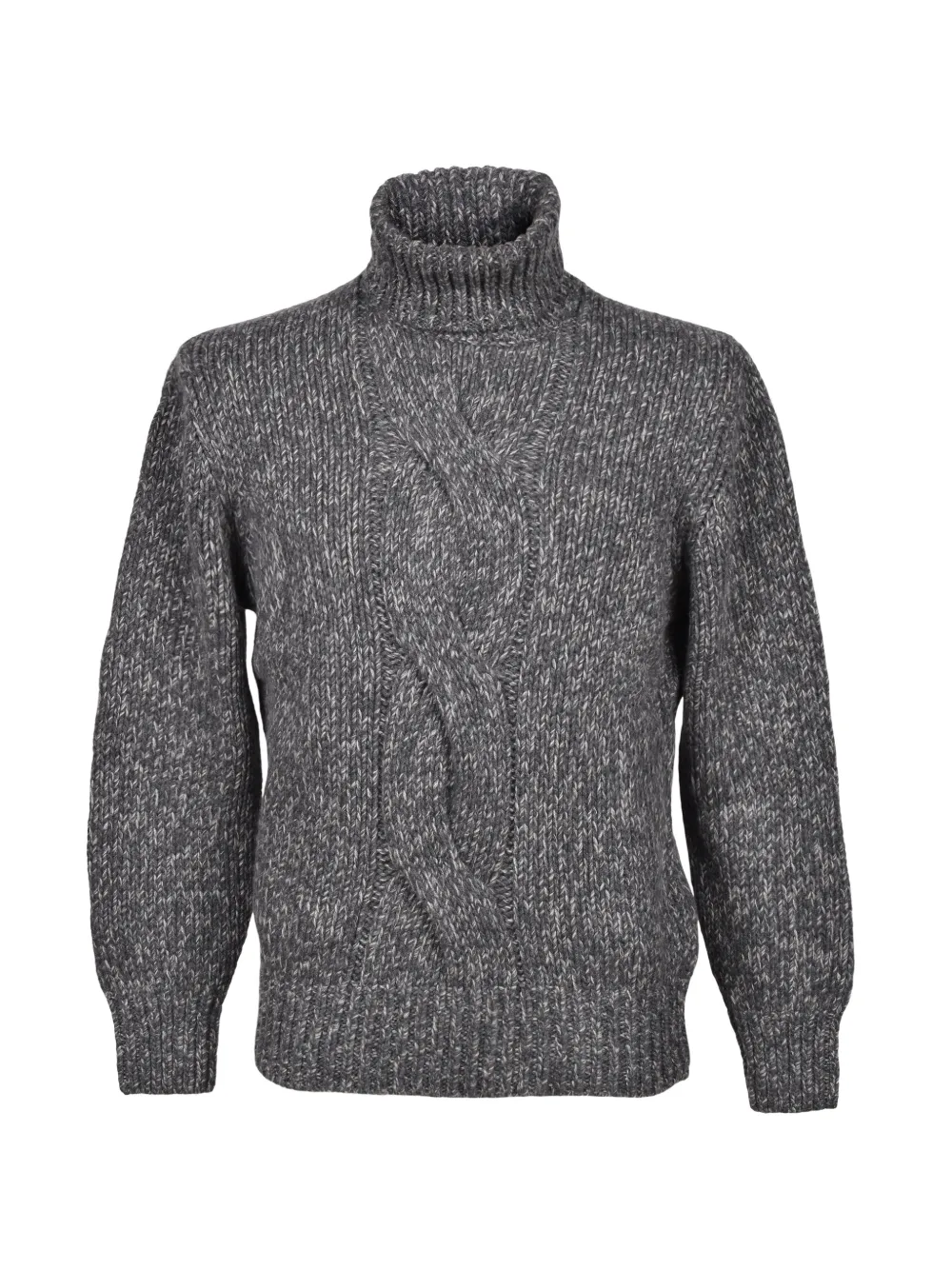 Brunello Cucinelli cable-knit roll-neck sweater - Grigio