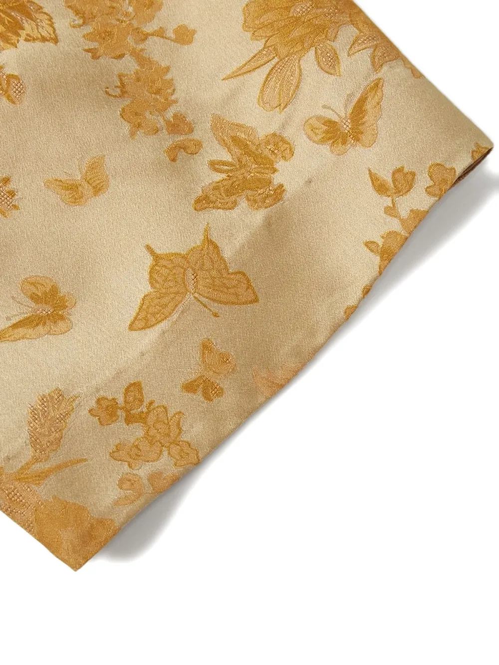 Shanghai Tang zijden jas met jacquard Beige