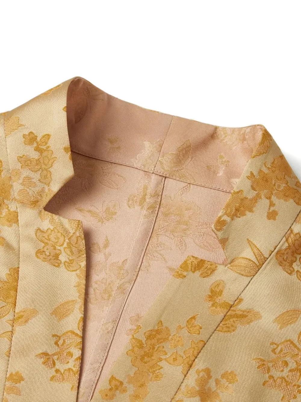 Shanghai Tang zijden jas met jacquard Beige