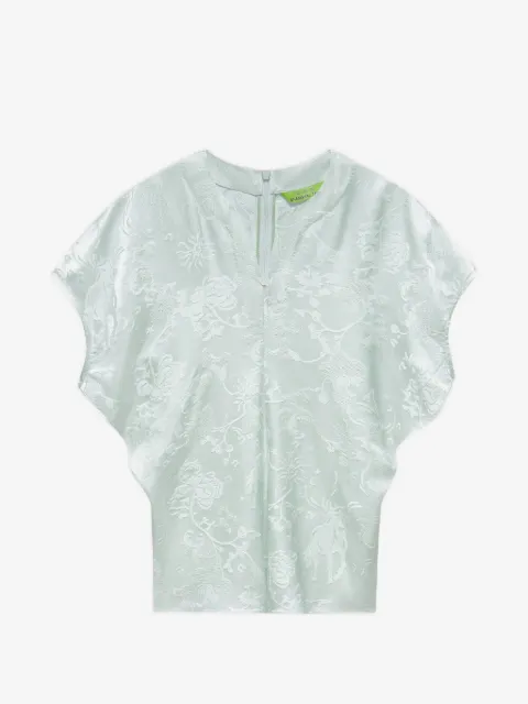 Shanghai Tang Jade jacquard top